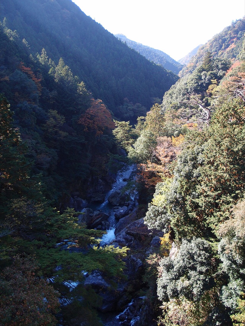 鳩ノ巣溪谷的山与峡谷