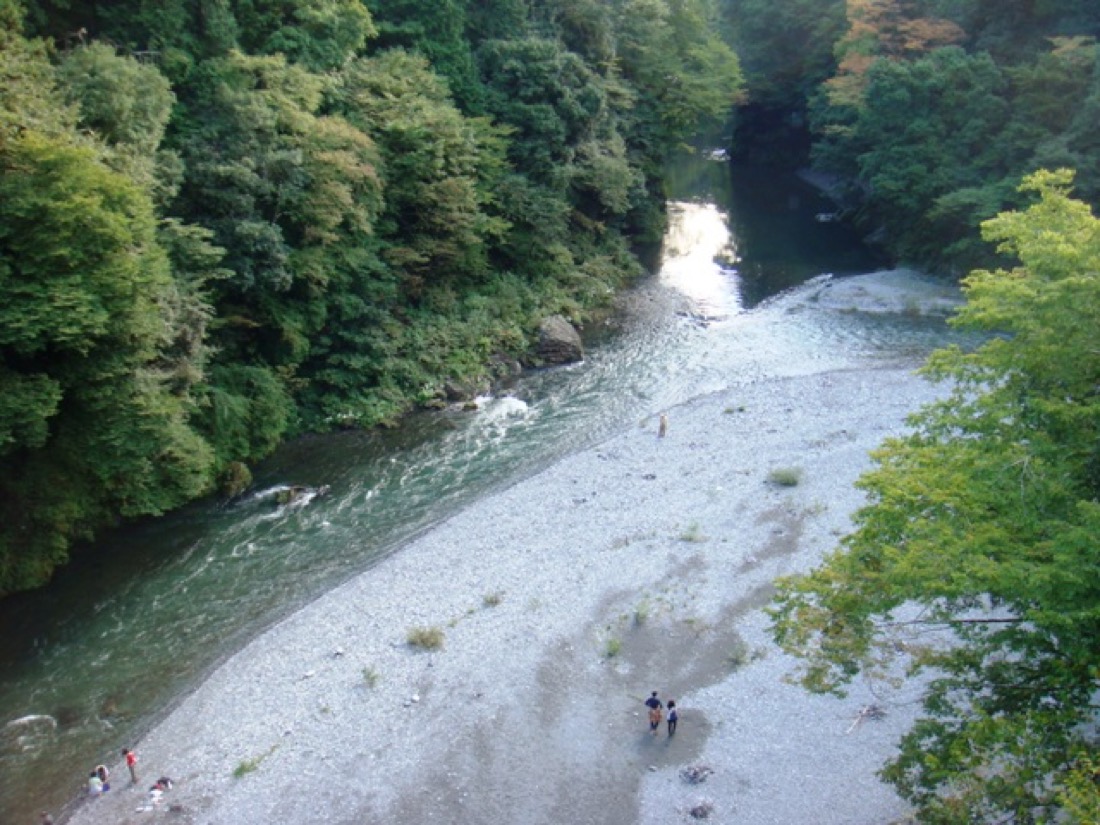 氷川溪谷的多摩川河道
